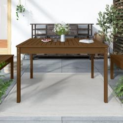 vidaXL Table de jardin marron miel 121x82,5x76 cm bois massif de pin