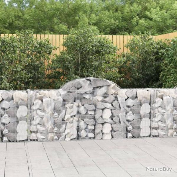 Paniers  gabions arqus 6 pcs 200x30x80/100 cm Fer galvanis