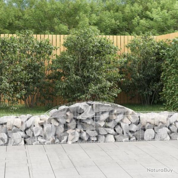 Paniers  gabions arqus 3 pcs 300x50x40/60 cm fer galvanis