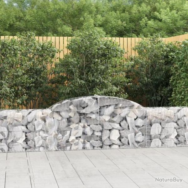 Paniers  gabions arqus 3 pcs 300x30x60/80 cm Fer galvanis