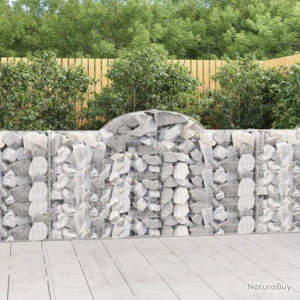 Paniers  gabions arqus 5 pcs 200x30x100/120 cm Fer galvanis