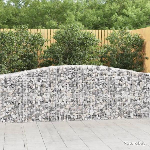 Paniers  gabions arqus 3 pcs 400x50x80/100 cm Fer galvanis