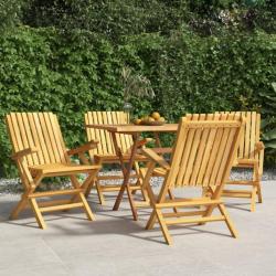 Chaises de jardin pliantes 4 pcs 61x67x90 cm bois massif teck