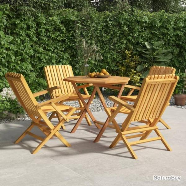 Ensemble  dner de jardin 5 pcs Bois de teck massif