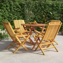 Ensemble à dîner de jardin 5 pcs Bois de teck massif