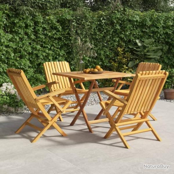 Ensemble  dner de jardin 5 pcs Bois de teck massif