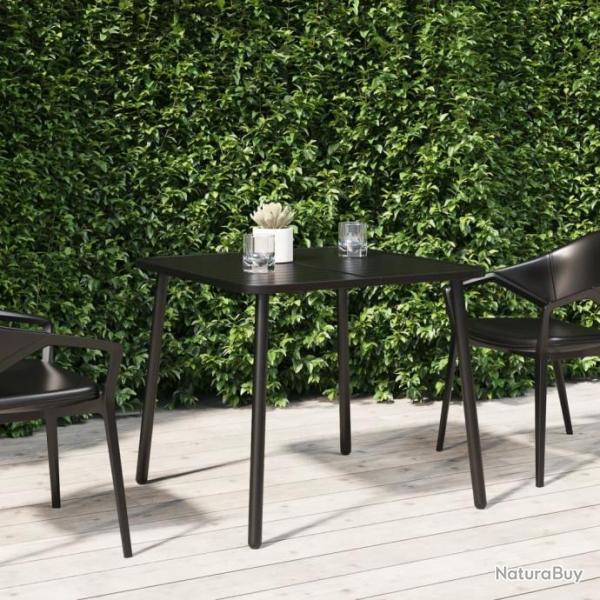 Table de jardin anthracite 80x80x71 cm acier