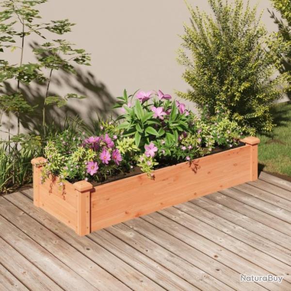 Lit surlev de jardin doublure 120x45x25 cm bois massif sapin