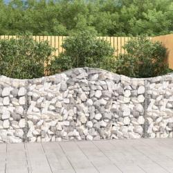 Paniers à gabions arqués 5 pcs 200x30x100/120 cm Fer galvanisé