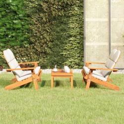 Ensemble de salon de jardin Adirondack 3 pcs bois acacia solide