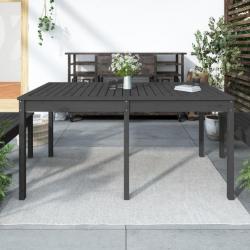 Table de jardin gris 159,5x82,5x76 cm bois massif de pin