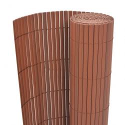 Clôture de jardin Double face PVC 90 x 300 cm Marron