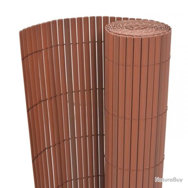 Clture de jardin Double face PVC 90 x 300 cm Marron