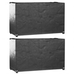 Housses salon de jardin 2pcs 8oeillets 125x55x75cm rectangulaire