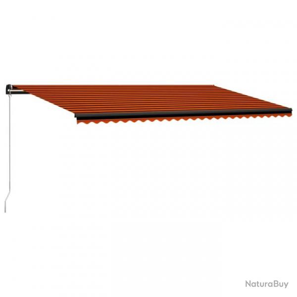 Auvent manuel rtractable 600x300 cm Orange et marron