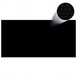 Film solaire de piscine PE rectangulaire flottant 10x5 m Noir