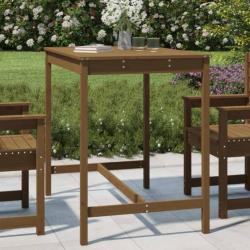 Table de jardin marron miel 121x82,5x110 cm bois massif de pin