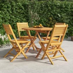 Ensemble à dîner de jardin 5 pcs Bois de teck massif