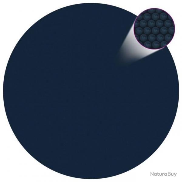 Film solaire de piscine flottant PE 527 cm Noir et bleu