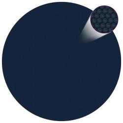 Film solaire de piscine flottant PE 210 cm Noir et bleu