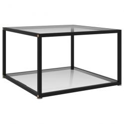 Table basse Transparent 60x60x35 cm Verre trempé