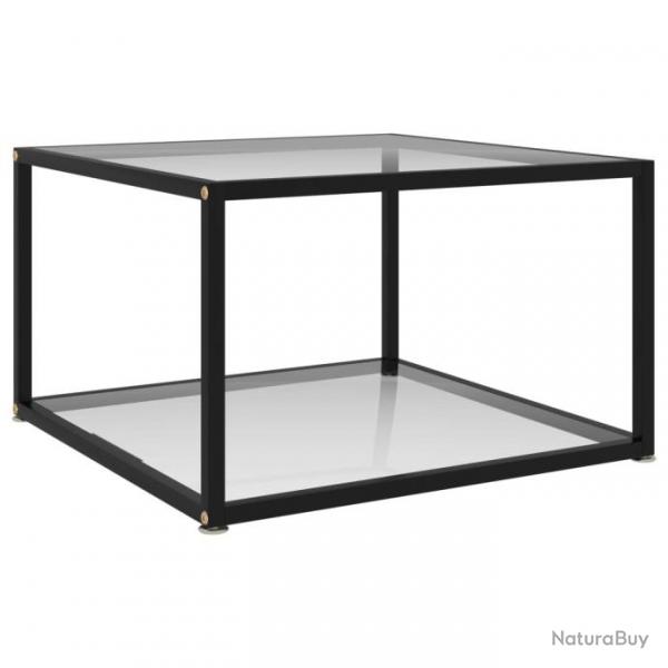 Table basse Transparent 60x60x35 cm Verre tremp