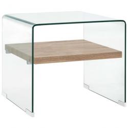 Table basse Clair 50 x 50 x 45 cm Verre trempé