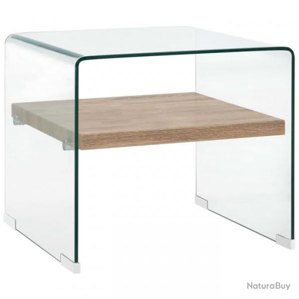 Table basse Clair 50 x 50 x 45 cm Verre tremp