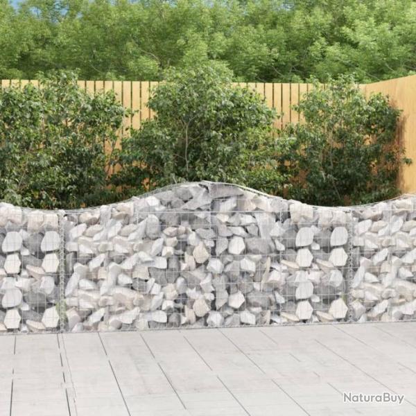 Panier de gabions arqu 200x30x80/100 cm Fer galvanis