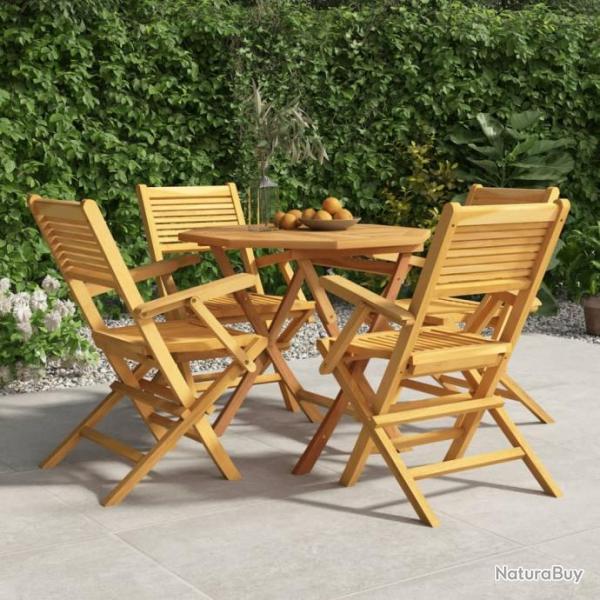 Ensemble  dner de jardin 5 pcs Bois de teck massif