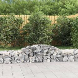 Paniers à gabions arqués 2 pcs 300x50x40/60 cm fer galvanisé