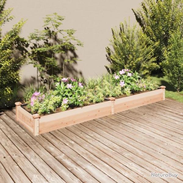 Lit surlev de jardin doublure 240x60x25 cm bois massif sapin