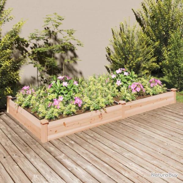 Lit surlev de jardin doublure 240x120x25 cm bois massif sapin