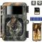 petites annonces chasse pêche : Caméra de Chasse Nocturne 4K WiFi Infrarouge IP66 Etanche + 8 piles + 64G Carte Micro SD A1 U3 V30