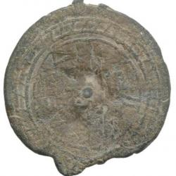 Sicile époque islamique : amulette en plomb (10-12e siècle). Légende Cufique / Kufic writing