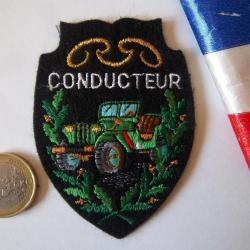 écusson militaire collection " conducteur " insigne