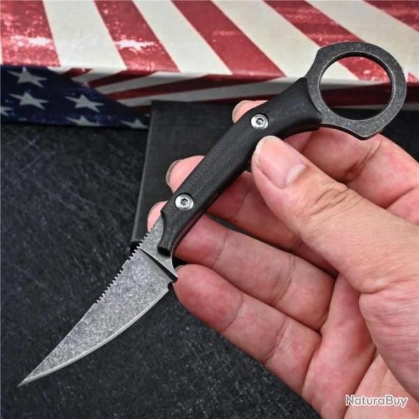 Couteau style karambit griffe acier d2 tui kydex