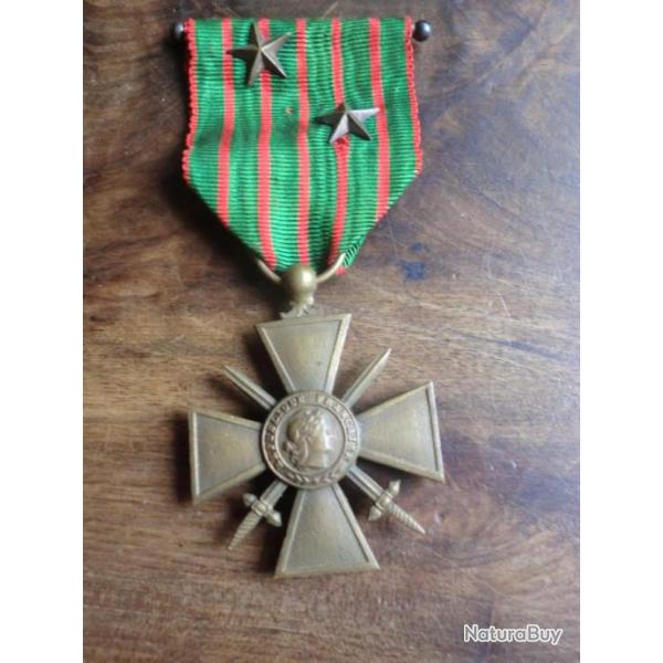 medaille CROIX DE GUERRE 14/17 2 ETOILES   WW1