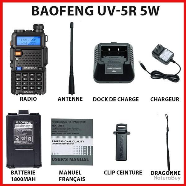 PROMO!! BAOFENG UV-5R 5W RADIO TALKIE WALKIE DOUBLE BANDE 128