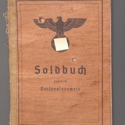 Document Allemand SOLDBUCH Livret Militaire Authentique 2° GUERRE Wehrmacht Heer