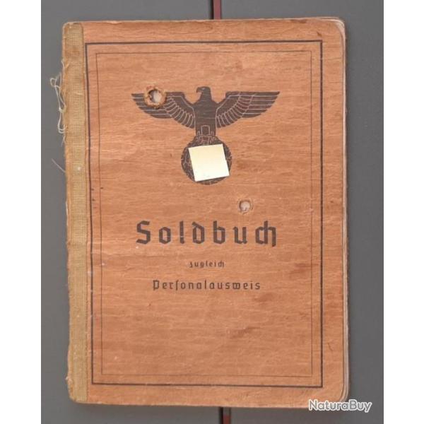 Document Allemand SOLDBUCH Livret Militaire Authentique 2 GUERRE Wehrmacht Heer