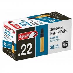 AGUILA 50 CARTOUCHES 22 LR SUBSONIC HOLLOW POINT LIVRAISON OFFERTE