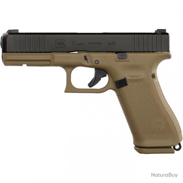 Pistolet Glock 17 Gen5 FR Coyote de l'arme franaise (Modle: FS / FXD "FR Coyote", Calibre: .9mm L