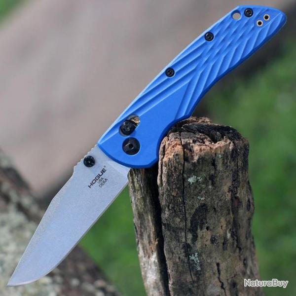 Couteau Hogue Deka ABLE Lock Blue Lame Acier CPM-MagnaCut Manche ABS Clip Made USA HO24373