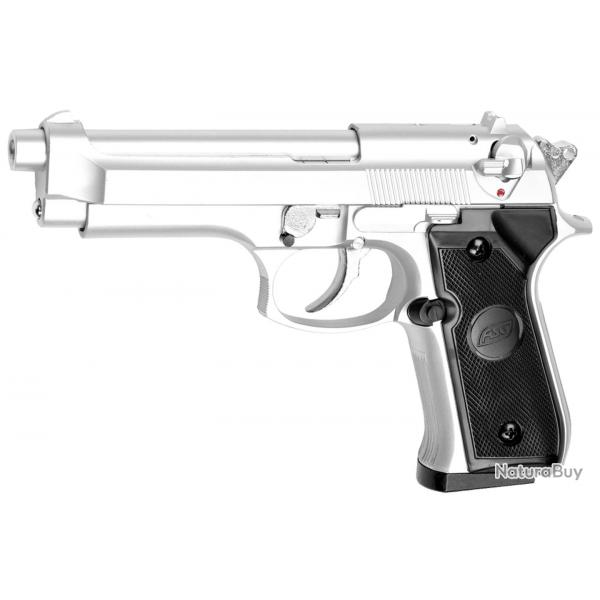 Rplique pistolet M92 gaz Noir GNB - Rplique - Silver - PG1005