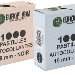 Pastilles autocollantes noires diam. 15 ou 19 mm - Diam.15 mm - A52415