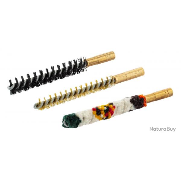 Set de trois brosses pour armes  canon ray - Cal.6 mm - EN2026