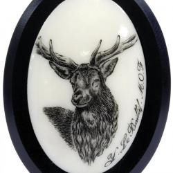 Calottes cerf aspect ivoire ou argent - Argent - A55520