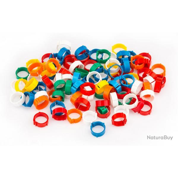Bagues de reprage clips par 100 - Bagues de reprage - Diamtre 8 mm - AP608