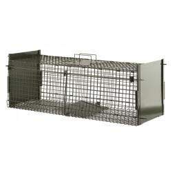 Boîte à fauves pliante 2 entrées - Cage 100 cm - A53501